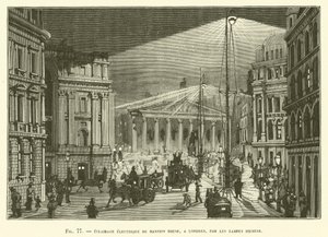 Electric Lighting of Mansion House, London, by Siemens Lamps by French School